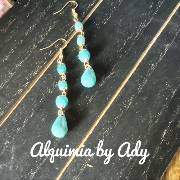 Alquimia Turquoise Dangle Earrings - Picture 1 of 1